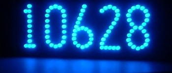 Blue LED lighted house numbers -- LEDress brand