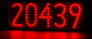 Red LED lighted house numbers -- LEDress brand