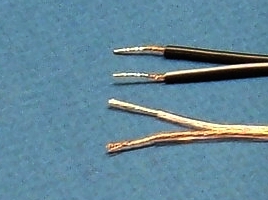 wires with insulation removed